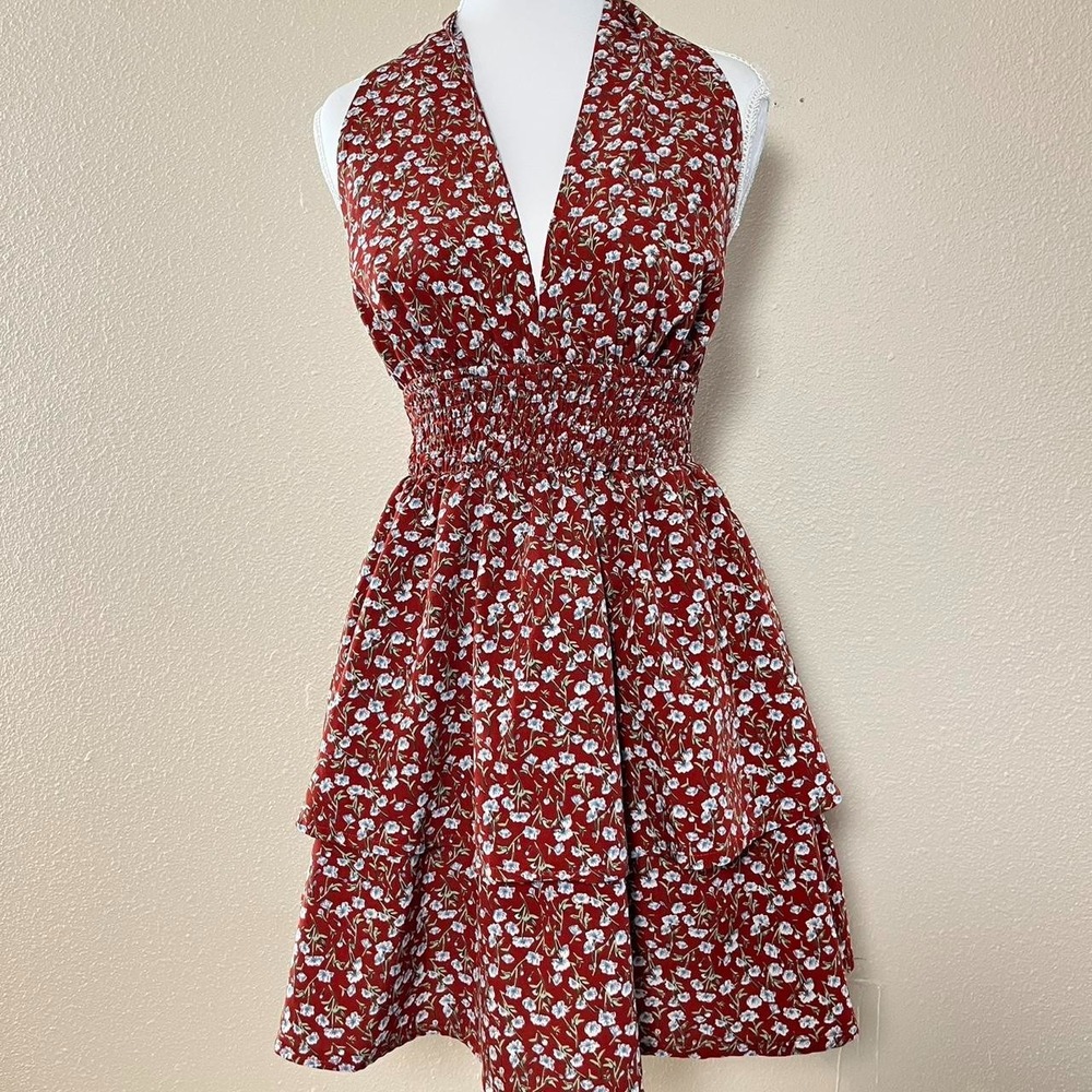 Romantic Halter Top/dress with ruffled skirt